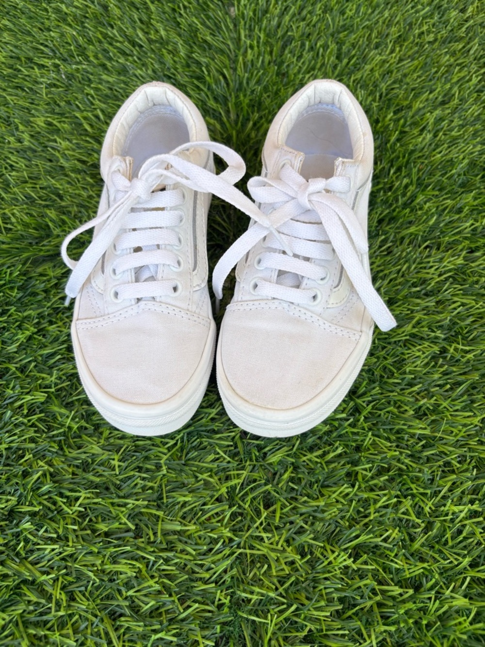 Vans Kids White Low-Top Lace-Up Sneakers